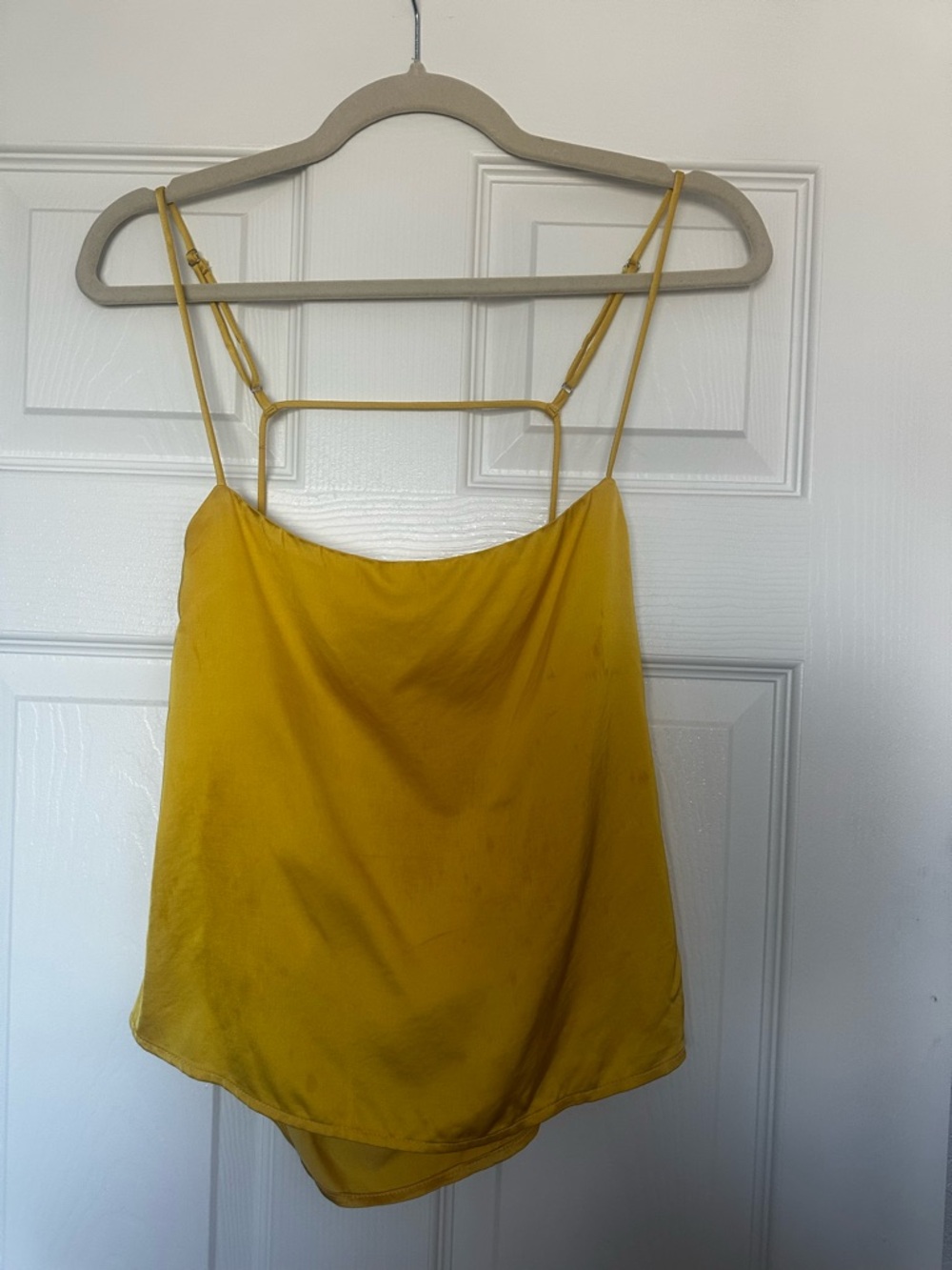 ASTR Yellow Satin Cami Top